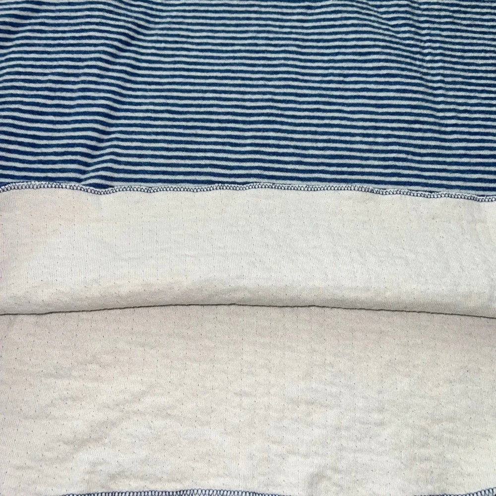 Vintage L.L.Bean 2 Layer Wool‎ Blend Striped Long Sleeve Thermal Shirt Size Med